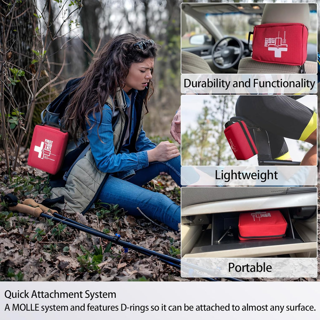 First Aid Kits - Compact First Aid Kit with Labelled Compartments Molle System Premium Emergency Kits for Home