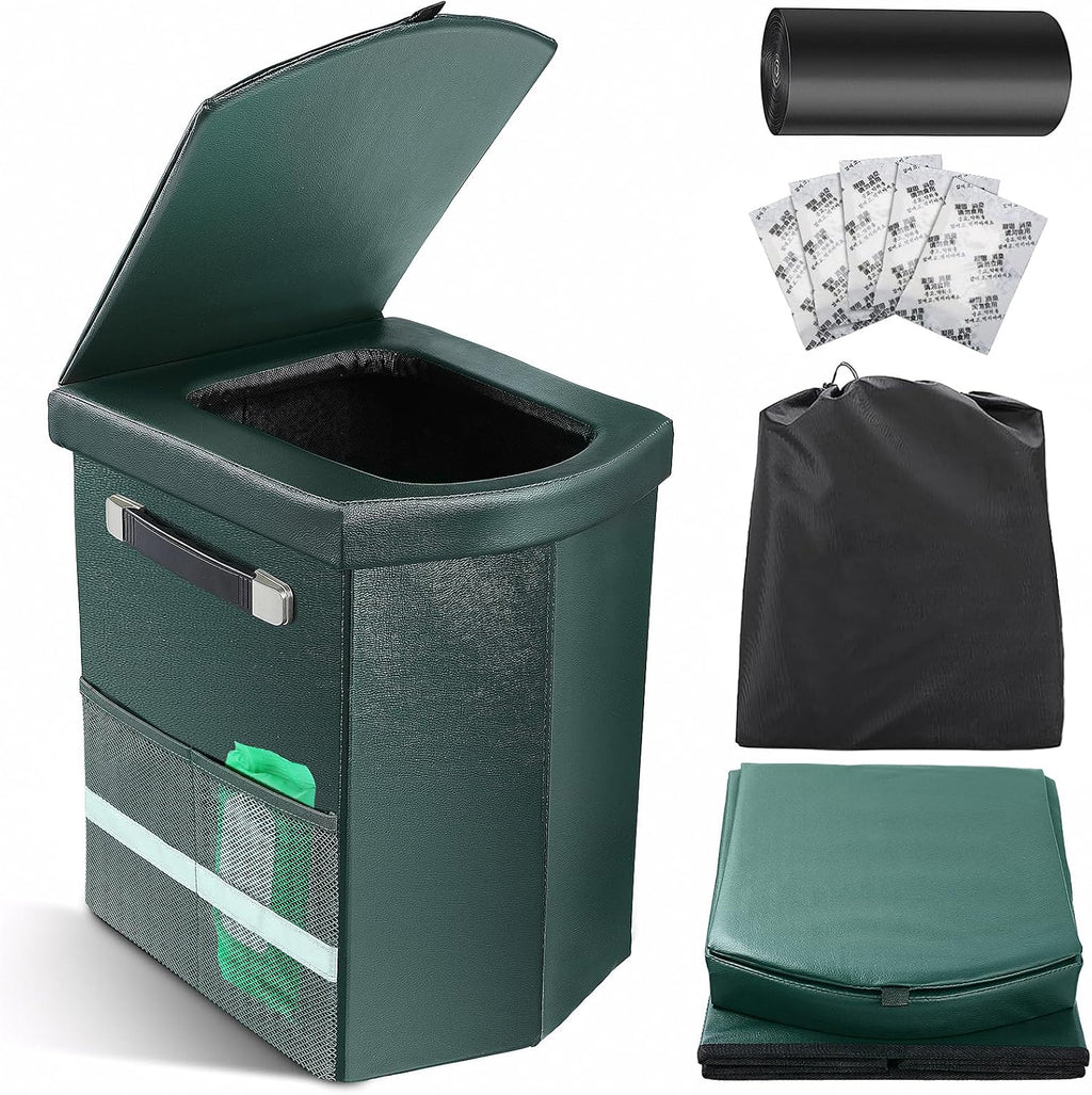 2026 Upgraded XL Portable Toilet for Adults,Tall Camping Toilet with Lid and Convenient Carry Bag, Portable Potty for