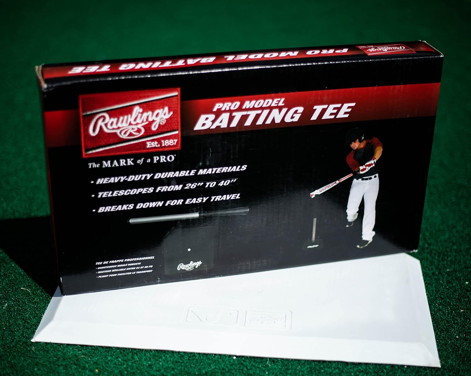 Rawlings | PRO Model Batting Tee | Heavy Duty Base | Adjustable Height 21"-36"