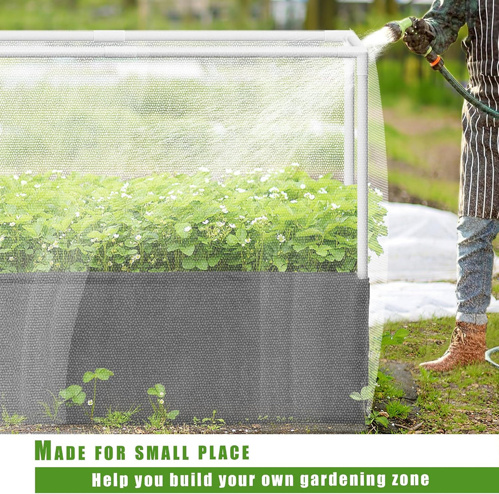 4X2.6X1.3FT Fabric Raised Garden Bed Kit, Breathable Raised Garden Bed with Cover, Garden Beds Outdoor with Plant
