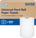 Hard Roll Paper Towels, Bulk, 6 Rolls x 800' (56158)