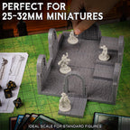 Magnetic Dungeon Tiles, 58 PCS Modular Terrain Set for RPGs, Basic Set