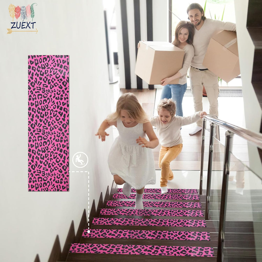 9" x 33" Pink Leopard Skateboard Grip Tape 2 Pack (23x84cm) | Bubble Free, Waterproof, Griptape for Scooter Longboard