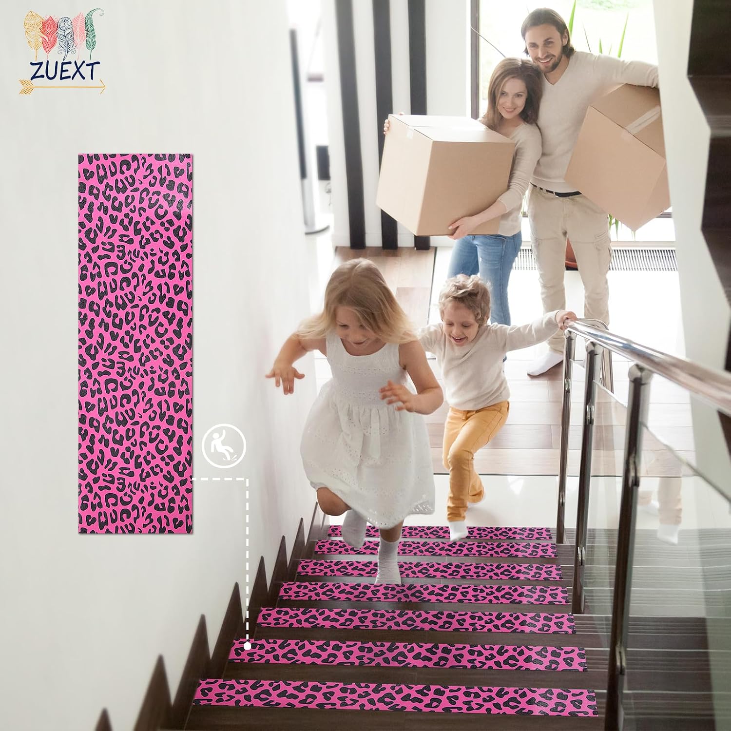 9" x 33" Pink Leopard Skateboard Grip Tape 2 Pack (23x84cm) | Bubble Free, Waterproof, Griptape for Scooter Longboard
