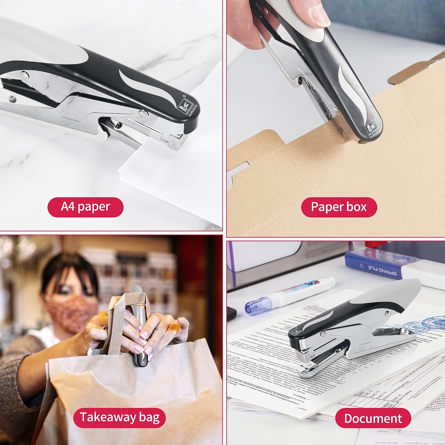 Stapler Heavy Duty with 1000 Staples and Staples Remover, 20 Sheet Capacity, Office Desk Stapler for Stapling Home