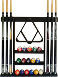 Wall Mount Cue Rack, Billiard Pool Cue Stick holder, Premium Quality Made in TAIWAN, Solid Hardwood, Cue Rack Only
