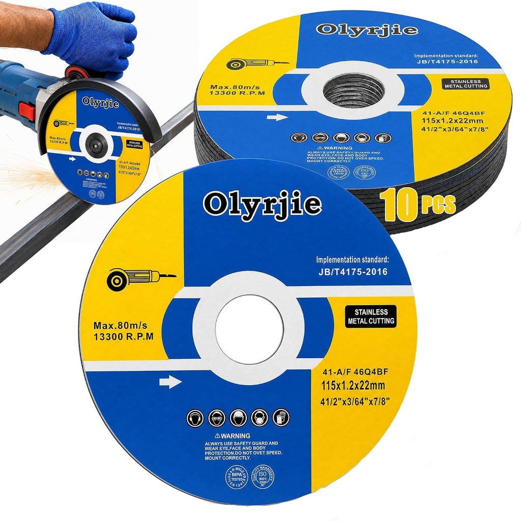 10 Pack 4 1/2 in Cut Off Wheel Cutting Wheels for Angle Grinders