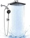 11.8" High Pressure Shower Head with Handheld, Metal Core Fittings | Handheld Shower Heads with Multi Spray Modes