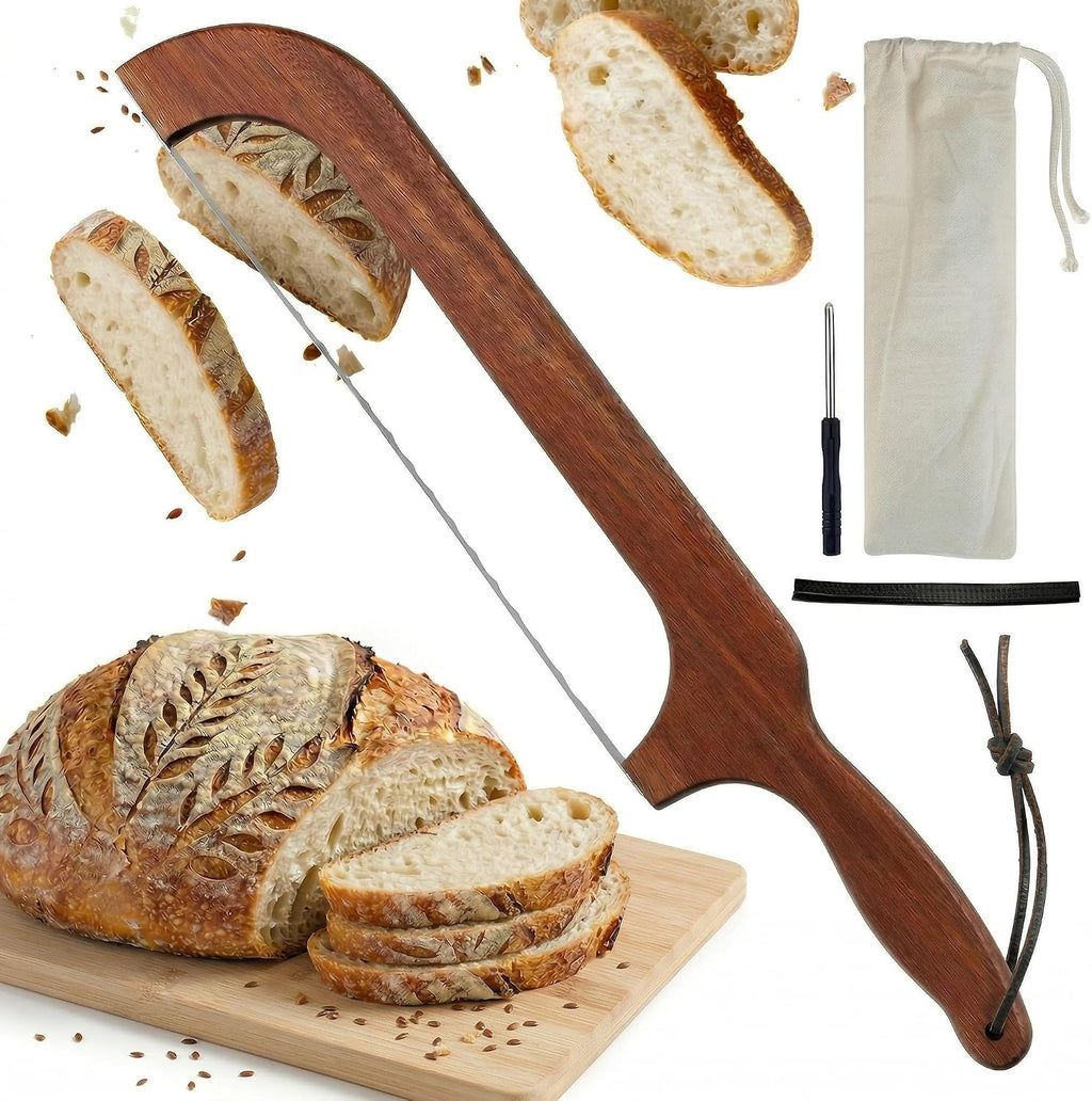 Bread Slicer for Homemade Bread, 15.7-Inch Serrated Sourdough Knife