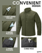 Men's Full Zip Fleece Jacket Lightweight Warm Soft Polar Jackets