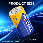 12 Pack C Batteries, R14P 1.5V C Size Carbon Zinc Battery