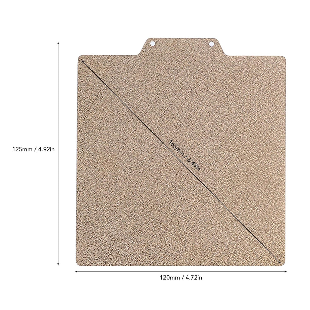 Double Sided Textured PEI Sheet, 120x120mm PEI Spring Steel Sheet Flexible Print Build Plate Removable Surface