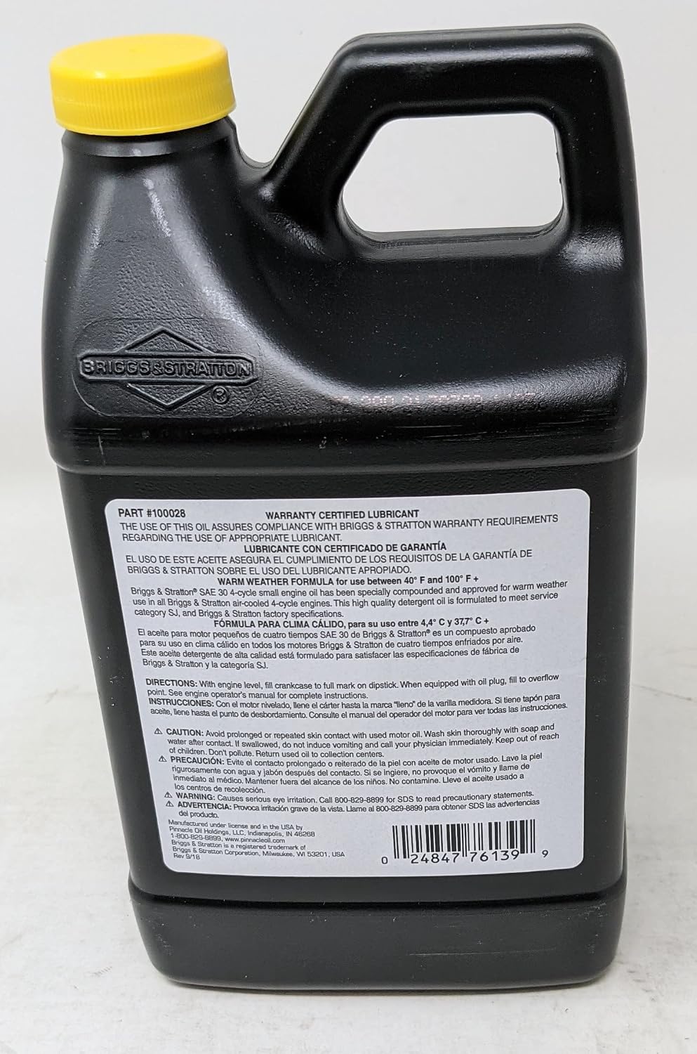 Briggs & Stratton 66 oz SAE 30 Oil Change Kit w/ 696854 Filter and Fuel Treatment