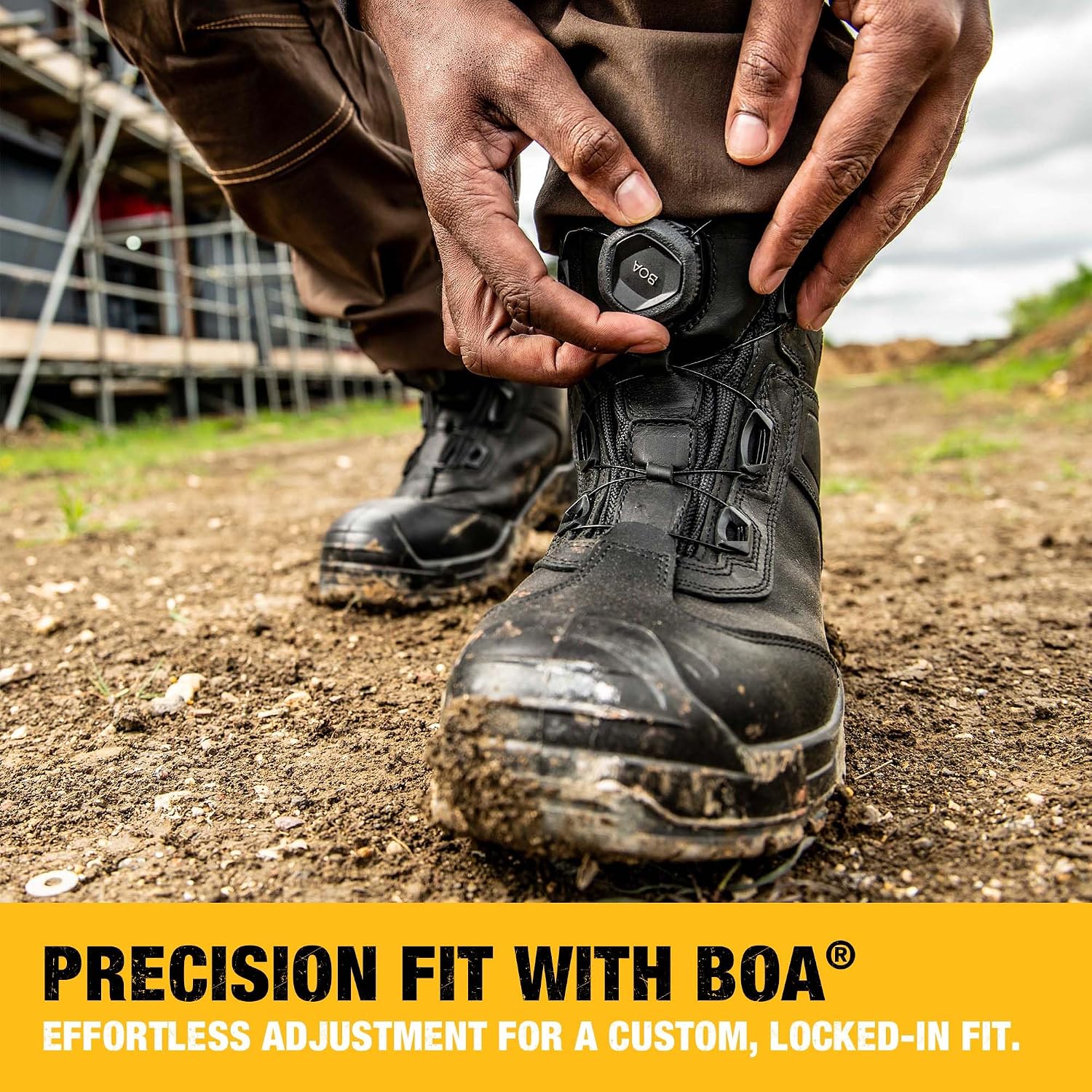 DEWALT Richardson Men's BOA Fit System, Nubuck Leather, Water Resistant, Wide Fit, Steel Toe, Safety Work Boot