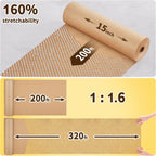 Honeycomb Packing Paper, 15" x 200' Packing Wrap Roll for Packing