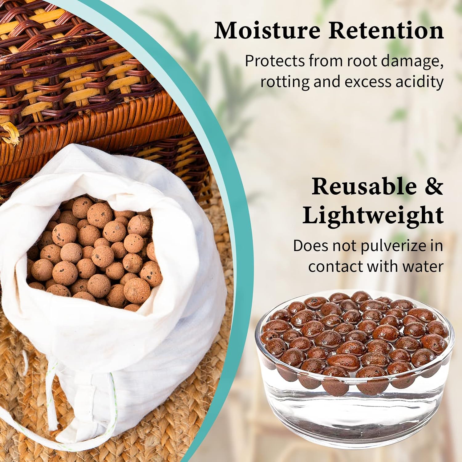 15LB Leca Clay Pebbles for Plants 4mm-16mm Clay Balls for Hydroponic | Drainage, Reusable, Aeration, Moisture