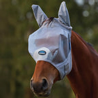 ComFiTec Fine Mesh Fly Mask with Ears, Grey, Medium