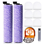 9 Pcs WD101 Replacement Brushroll and Filter Compatible with Shark Hydrovac