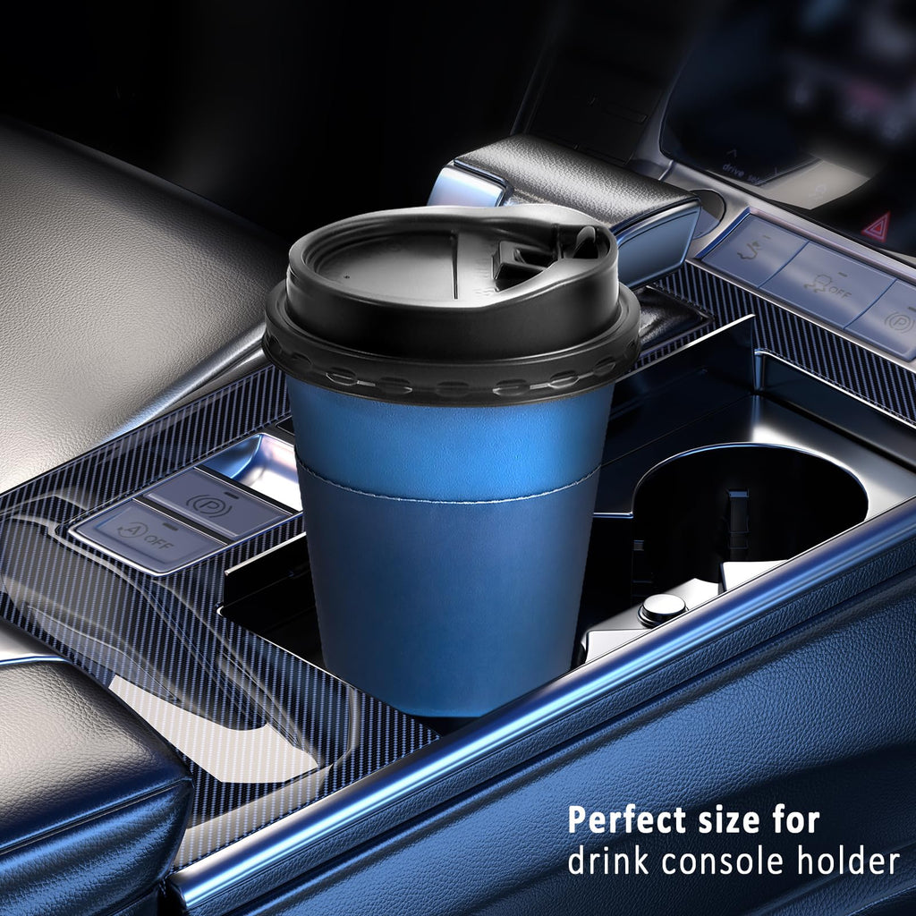 100 Pack 16 oz Coffee Cups with Lids, Disposable Hot Paper Coffee Cups