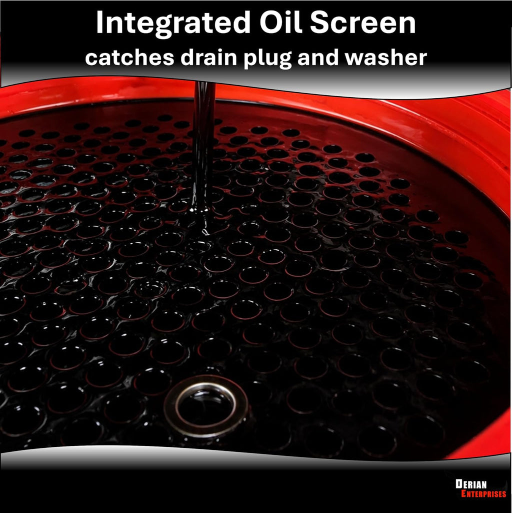 Spill-Less DrainMate 14 Quart Oil Drain Pan/Container - Made in USA