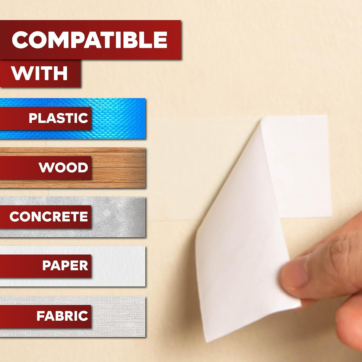 Double Sided Tape, Removable, 1-Inch by 20-Yard (Pack of 3) Ideal as a Gift Wrap Tape, Holding Carpets, and Woodworking