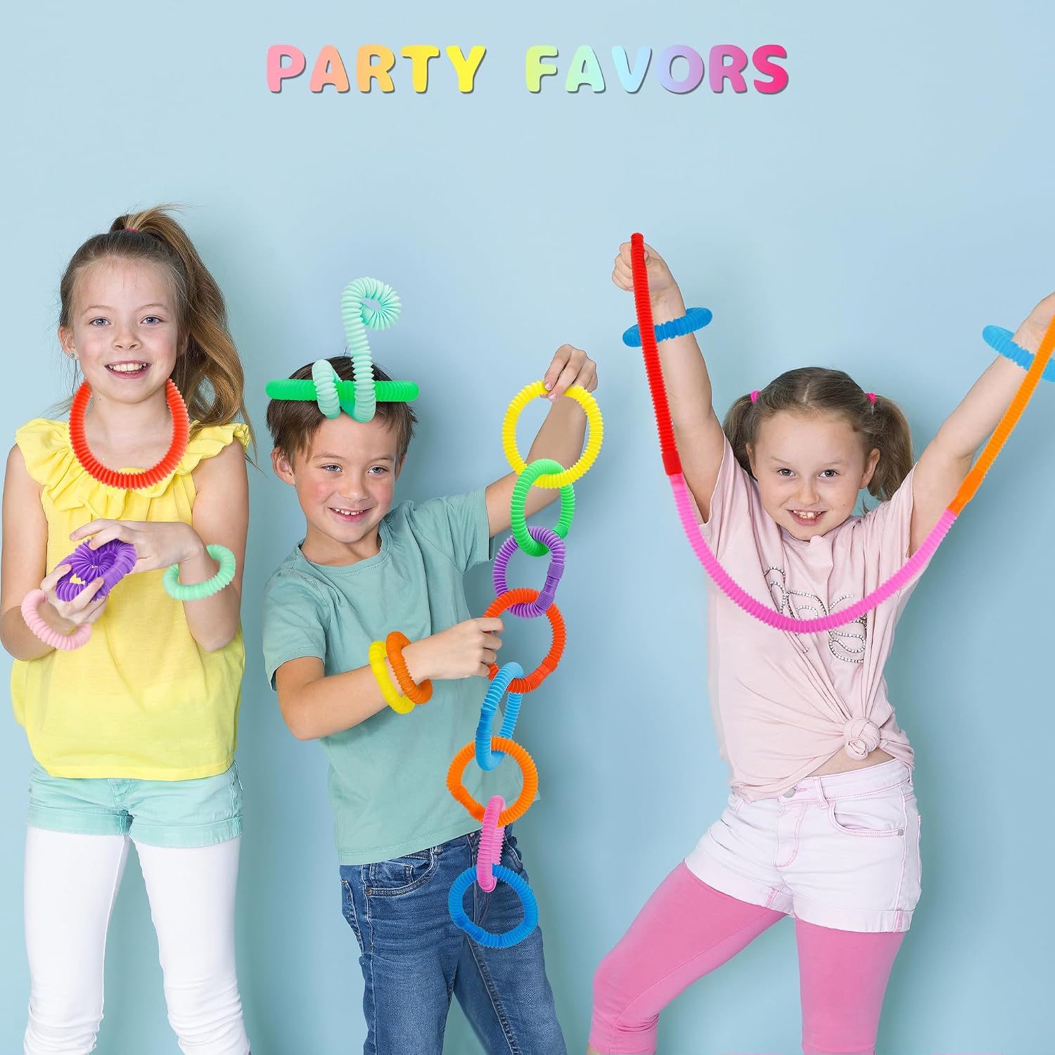Pop Tubes, 30PCS Fidget Sensory Toys, Party Favors,Birthday Gifts,Goodie Bag Stuffers, Classroom School