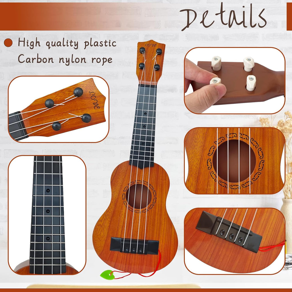 Kids Toy Ukulele Guitar,17 Inch Classical Guitar Musical Toy,4 Strings Guitar Ukulele Educational Learning Toy for