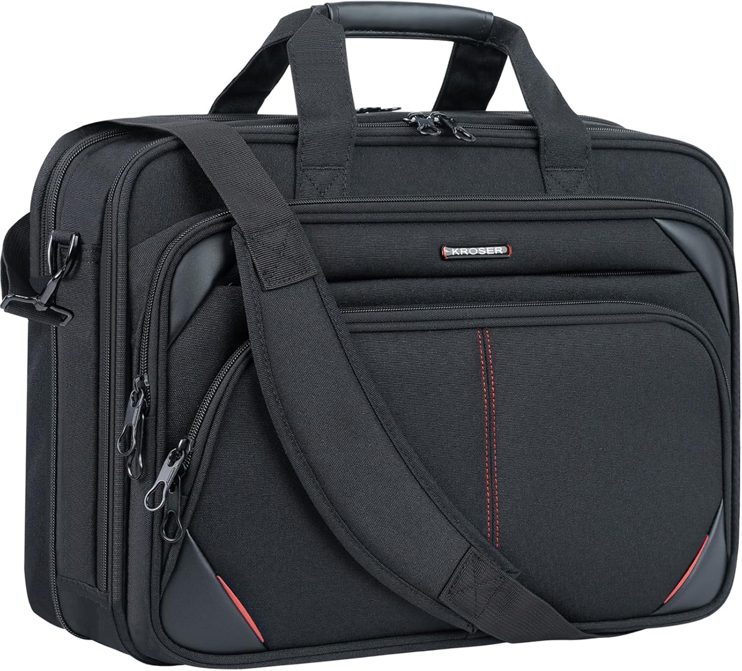 Laptop Bag 17.3 Inch Premium Laptop Briefcase, Expandable Water Repellent Laptop Shoulder Messenger Bag Durable