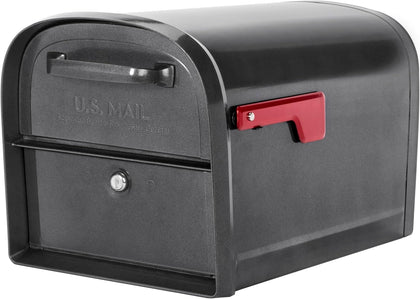6300P-10 Locking Parcel Mailbox, X-Large, Pewter | Galvanized steel build with a secure steel cam lock, dual access