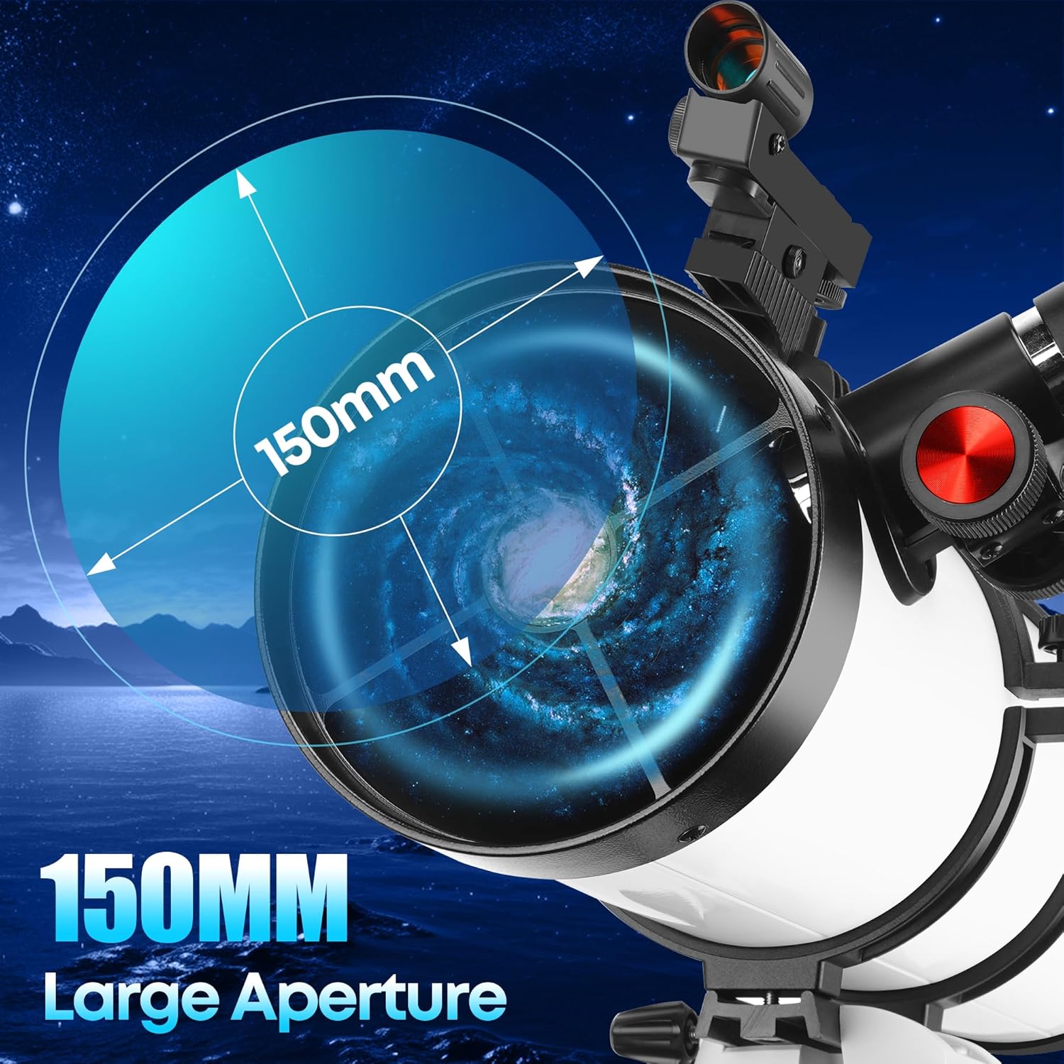 150EQ Professional Astronomy Telescope for Adults High Powered | Portable Manual Equatorial Reflector Telescope for