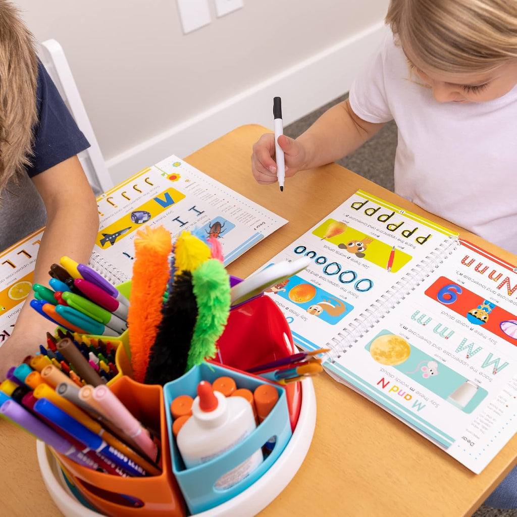 Rotating Art Supply Organizer - Crayon, Marker & Pencil Storage Solution for School Teachers & Classroom Crafts