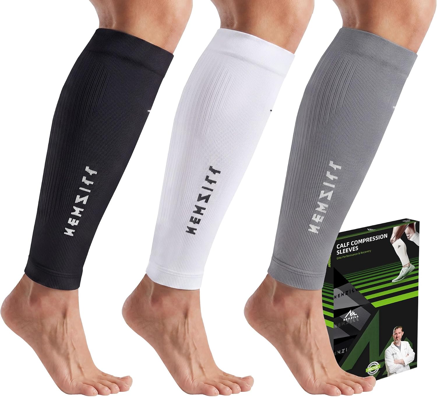 Compression Calf Sleeves (20-30mmHg) for Men & Women Perfect Option to Compression Socks for Running Travel Nursing