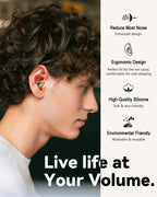 Ear Plugs for Sleeping, Noise Reduction Soft Silicone Earplugs