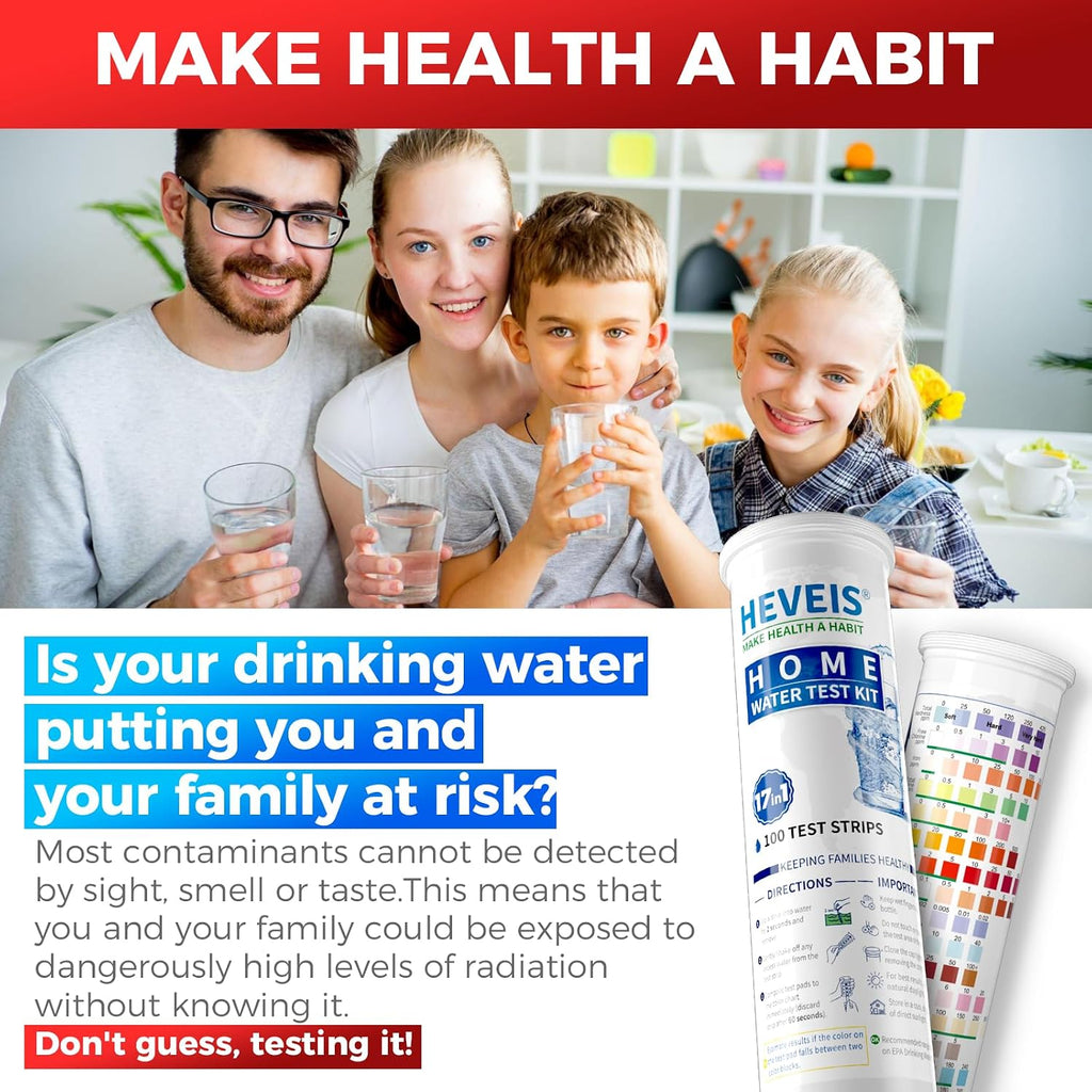 21-in-1 Home Drinking Water Testing Kit - 120 Strips + 4 Bacteria Tests - Tap and Well Water Test Kit, Easy to Test