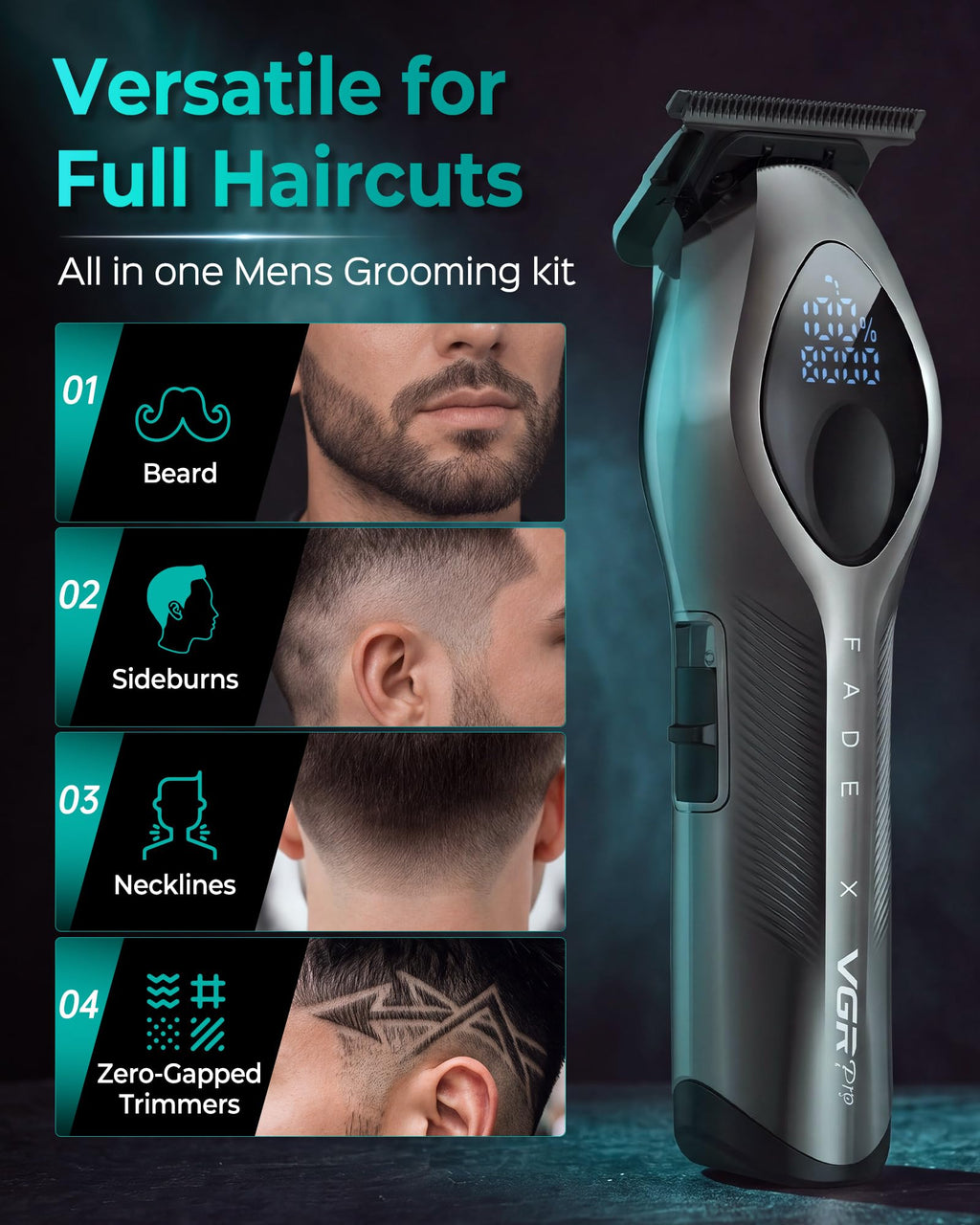 Hair Clippers for Men, Cordless Professional Clipper & Trimmer Set