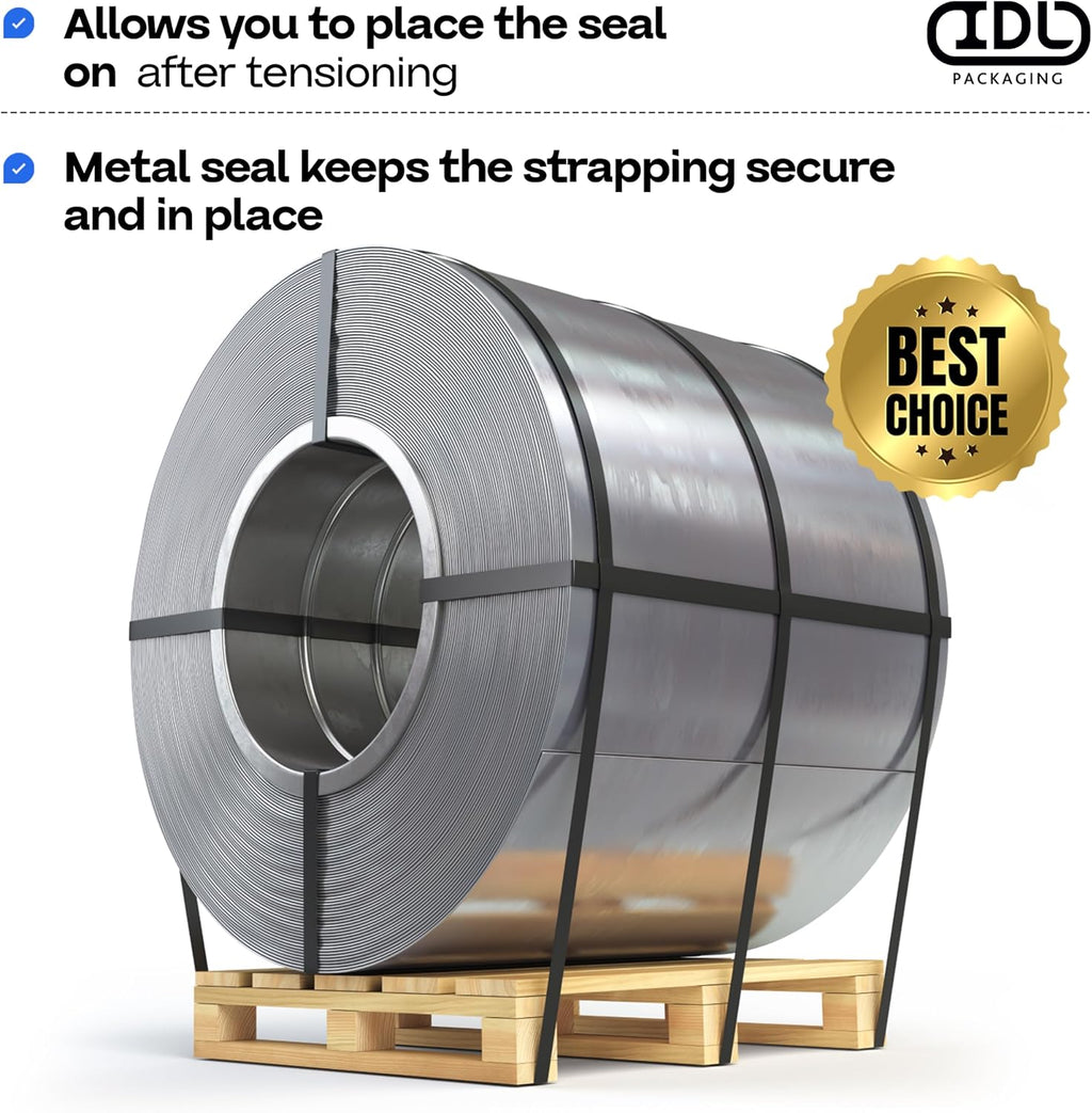 5/8" Open (Snap-On) Seals for Steel Strapping, Pack of 1000