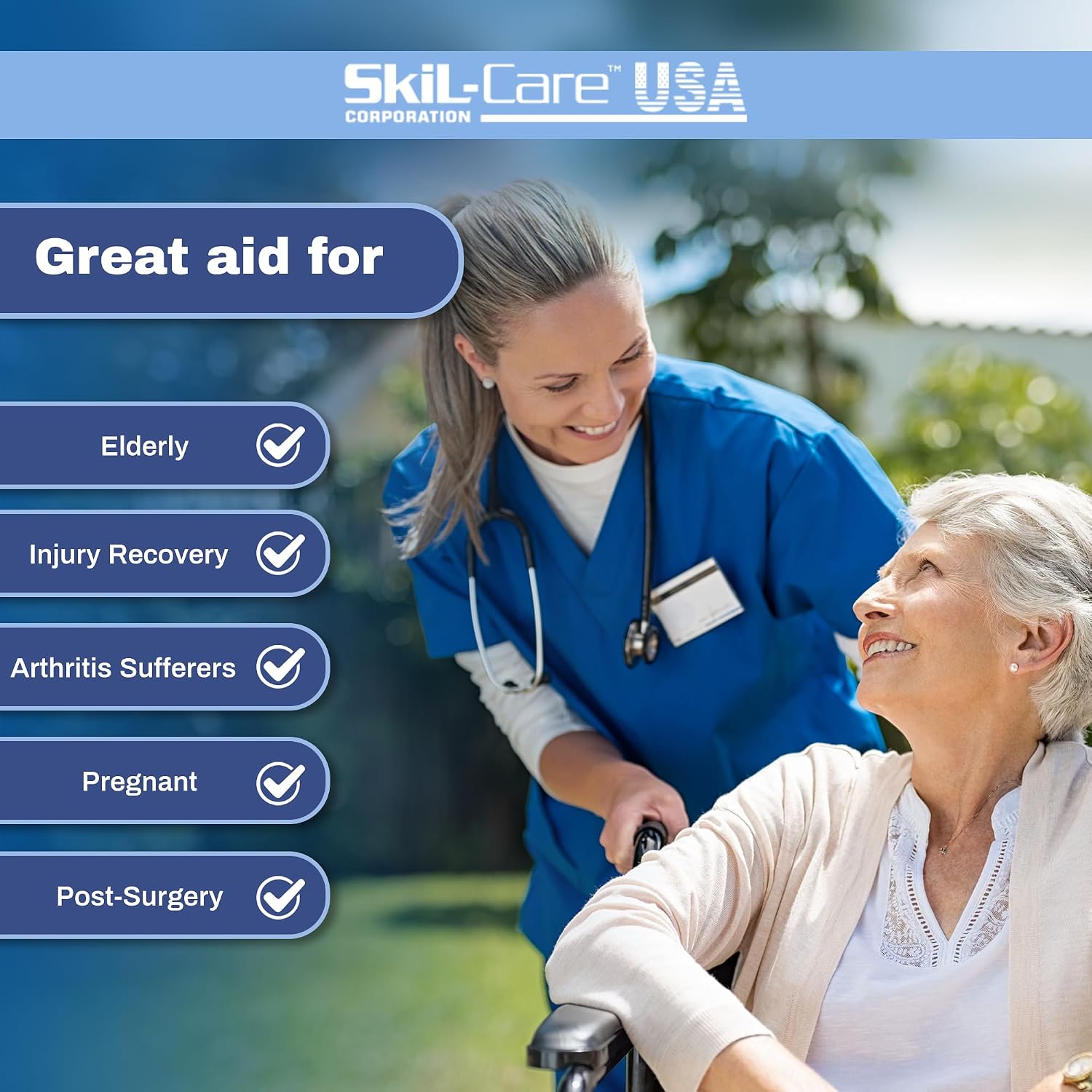 Easy-On Sock Aid Device for Seniors, Flexible Shell, Grip Handles