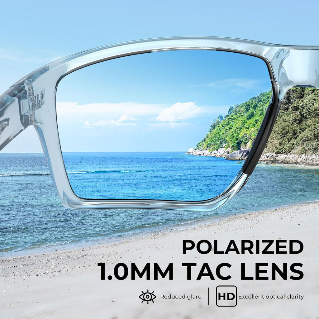 Osage Polarized Sport Sunglasses for Men and Women, Wrap Design | PuriVex Water & Salt Repellent, UV Protection