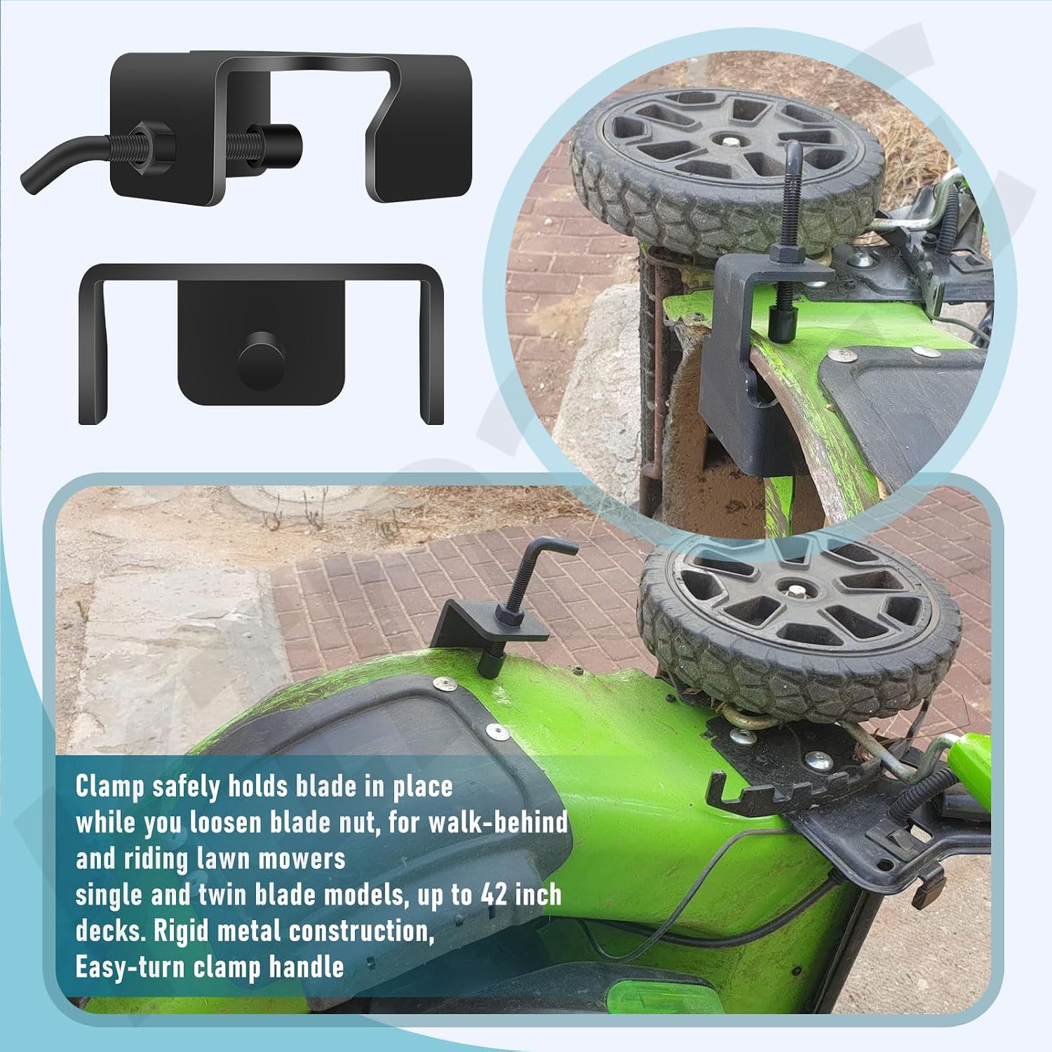490-850-0005 Universal Mower Blade Removal Tool/Lawn Mower Blade Clamp Compatible with MTD 21" Walk Behind and Riding