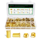 Japtend 460pcs Brass Compression Sleeves Ferrules Inserts Fittings Kit