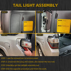 Left Side Tail Light Compatible with 2014-2024 Toyota 4Runner