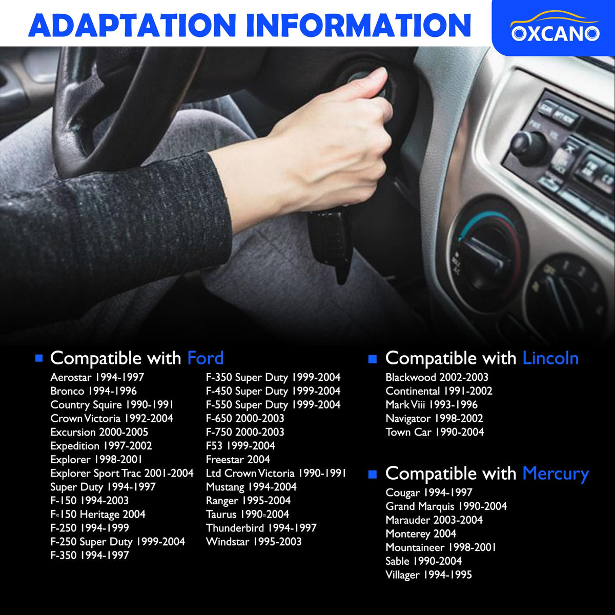 OXCANO 924-868 Ignition Switch Lock Cylinder Compatible with 1999-2004 Ford