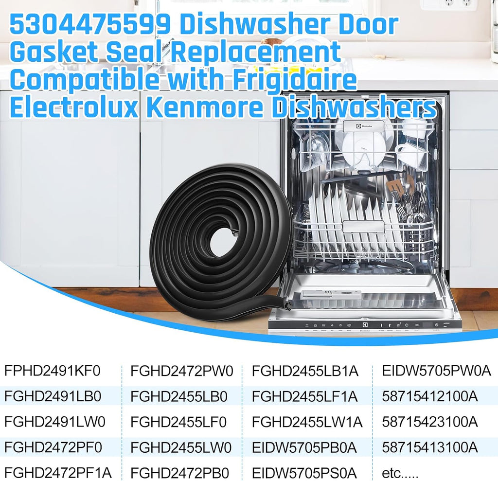 Upgraded 5304475599 Dishwasher Door Gasket Seal Replacement