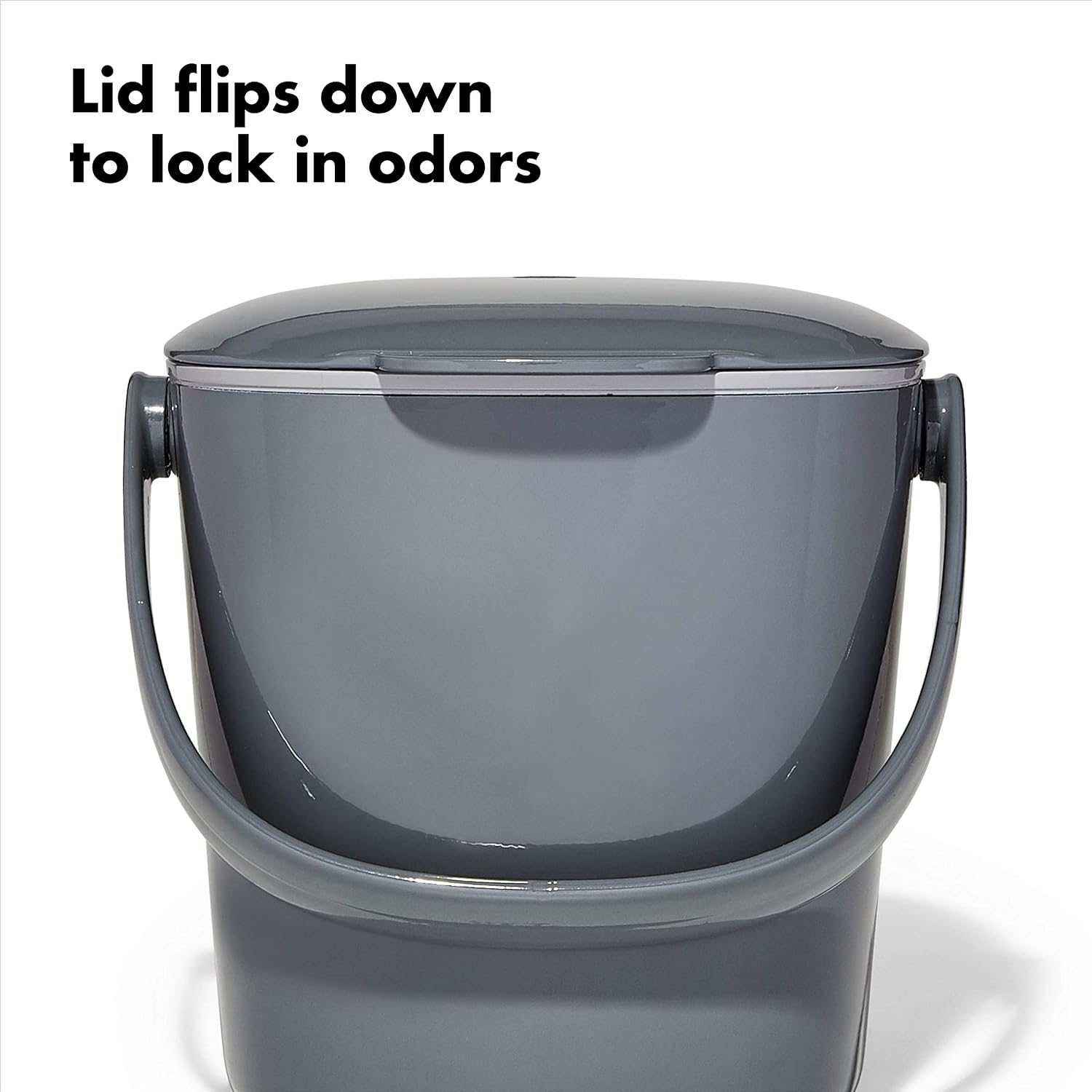 Good Grips Easy-Clean Compost Bin, Charcoal - 0.75 GAL