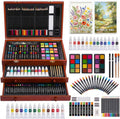 Art Supplies, 175-Pack Deluxe Art Set Drawing Painting Kit with 2 Drawing Pads, Acrylic Paints, Colored Pencils