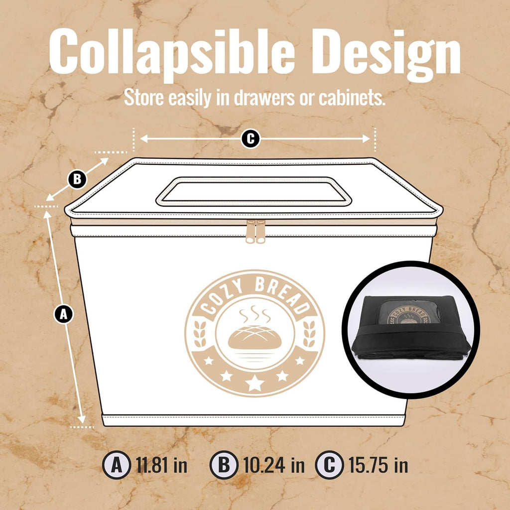 Proofer | Sourdough Proofing Box | Thermostat Control | Collapsible Bread Proofer for Dough Fermentation | USA Brand