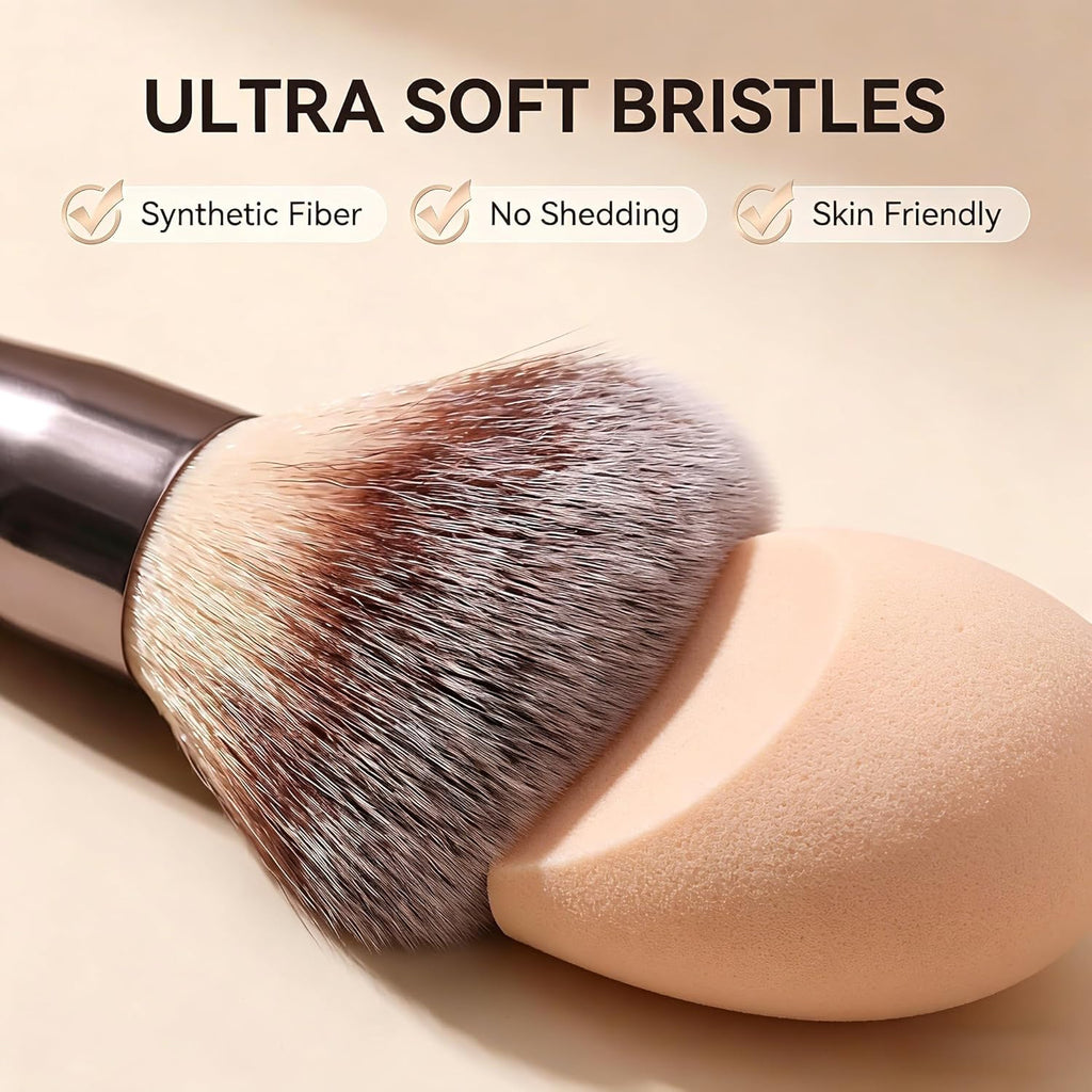 Travel Makeup Brush Set BS-MALL14 PCS Professional Makeup Brushes with Case & Sponge for Foundation, Concealer