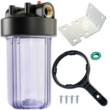 WH-C10HD 10" x 4.5" Whole House Water Filter Housing, Clear | Whole House Water Filter System, Whole House Filter