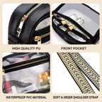 Clear Purse for Stadium Events Transparent Crossbody Bag