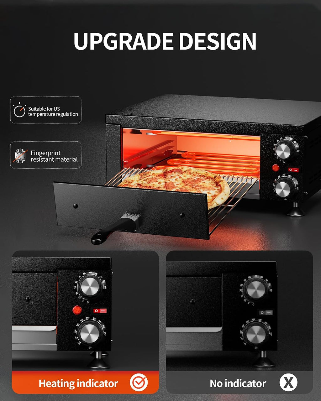 Electric Pizza Oven Indoor Countertop Pizza Oven